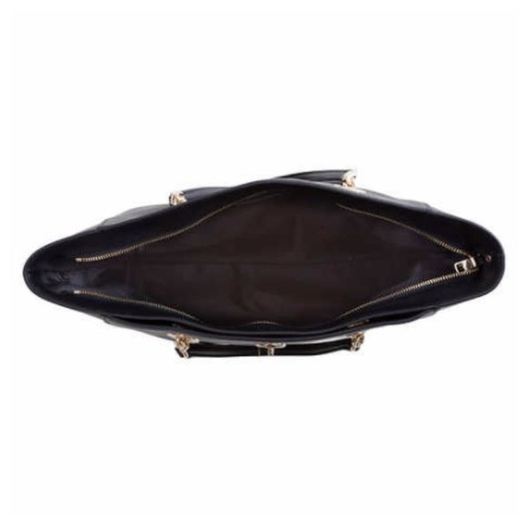 Coach XL Chain Shoulder Bag Black Leather Tote NEW - Picture 5 of 7